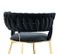 Ensemble de 2 Chaises en Velours, Noires, Design Moderne avec Accoudoirs