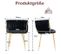 Lot De 2 Chaises Moderne en Velours, Pieds Métalliques Dorés