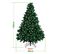 Sapin De Noël Aiguilles De Pin Avec Support Extérieur Flocage 120cm Avec LED Blanc Chaud