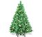 Sapin De Noël Aiguilles De Pin Avec Support Extérieur Flocage 120cm Avec LED Blanc Chaud