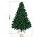 Sapin De Noël Aiguilles De Pin Avec Support Extérieur Flocage 150cm Avec LED Blanc Chaud