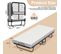 Lit Pliant Lit D'appoint 90x200cm Avec Roulettes + Matelas, Cadre En Acier,charge 150kg