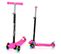 Trottinette Pour Enfants Pliable Avec 3 LED Roues Lumineuses Réglable En Hauteur Rose