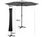 190cm Housse De Protection Pour Parasol Housse De Protection Pour Capote Housse De Parasol, Noir