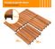 Dalles Terrasse Caillebotis Lot De 44 PCs 4 M² Emboîtables Carreaux Bois