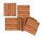 Dalles Terrasse Caillebotis Lot De 44 PCs 4 M² Emboîtables Carreaux Bois