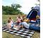 Couverture Pique-nique Picnic Imperméable 200x200 Cm Poignée Isolation Tapis Blanc