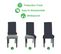 4x Housses De Chaise Universelle Étanche Balançoire Chaises Housse De Chaise Protecteur Fête Gris