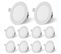 Spot LED Encastrable10x, Spot Encastrable De Salle De Bain, 18w 3 Couleurs En 1