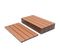 2m² Dalles De Jardin Clipsables En Bois Composite Wpc Brun 60 X 30cm Type Mosaïque Revêtement