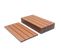 2m² Dalles De Jardin Clipsables En Bois Composite Wpc Brun 60 X 30cm Type Mosaïque Revêtement