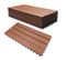 4m² Dalles De Jardin Clipsables En Bois Composite Wpc Brun 60 X 30cm Type Mosaïque Revêtement