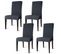 Housses De Chaise Extensibles Universelle - Moderne - Gris - Lot De 4