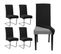 Housses De Chaise Extensibles Universelle - Moderne - Noir - Lot De 4