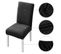 Housses De Chaise Extensibles Universelle - Moderne - Noir - Lot De 6