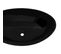 Lavabo À Poser Vasque Salle De Bain - Ovale Céramique 40 X 33 Cm Noir