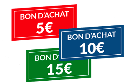 BON D'ACHAT 5€ BON D'ACHAT 10€ BON D'ACHAT 15€